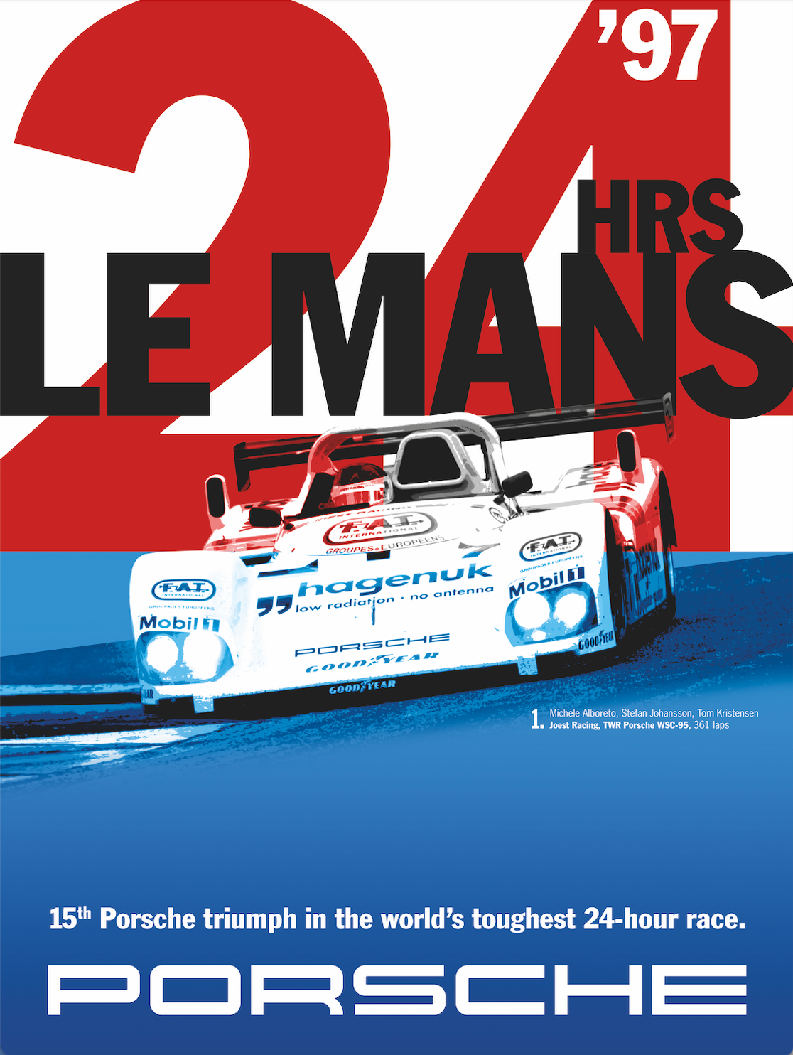 1997 Le Mans Porsche poster A1